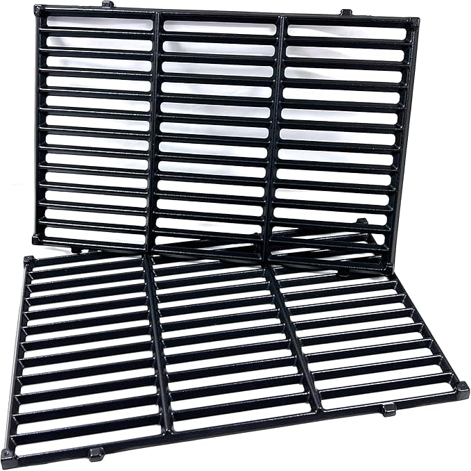 DC130 17.5" 7638 2pk Cast Iron Cooking Grill Grates Replacement for Weber Spirit 300, 310, 320 Series, Spirit 700, Genesis Silver B/C, Genesis Gold B/C, Genesis Platinum B/C Gas Grills