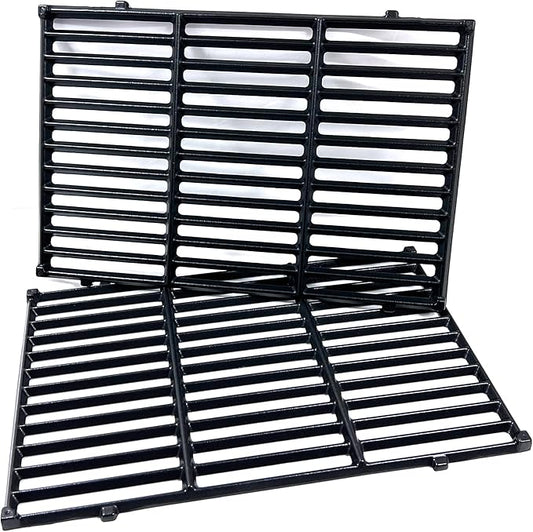 DC130 17.5" 7638 2pk Cast Iron Cooking Grill Grates Replacement for Weber Spirit 300, 310, 320 Series, Spirit 700, Genesis Silver B/C, Genesis Gold B/C, Genesis Platinum B/C Gas Grills