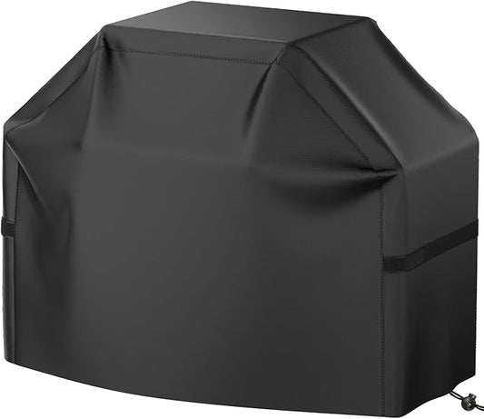 Grill Cover, 52 inch BBQ Gas Grill Cover Waterproof Weather Resistant, Fade Resistant, UV Resistant Material for Most Grills, Black