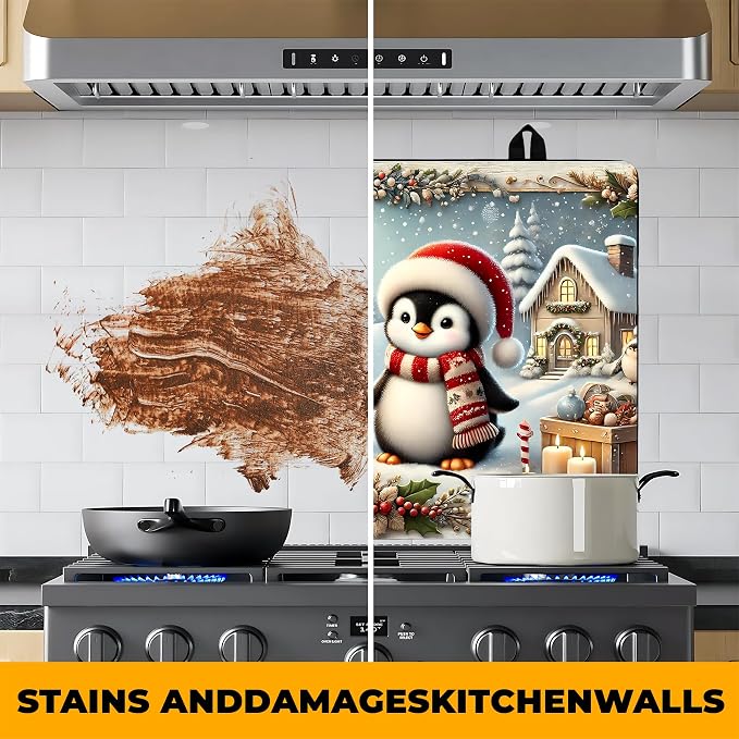 Christmas Stove Top Cover Snowman Stove Top Cover for Home Decoration Kitchen Pad Non-Stick Washable Cooktop Covers Countertop Protector Keep Stove Clean 28"x20" (Snowman)