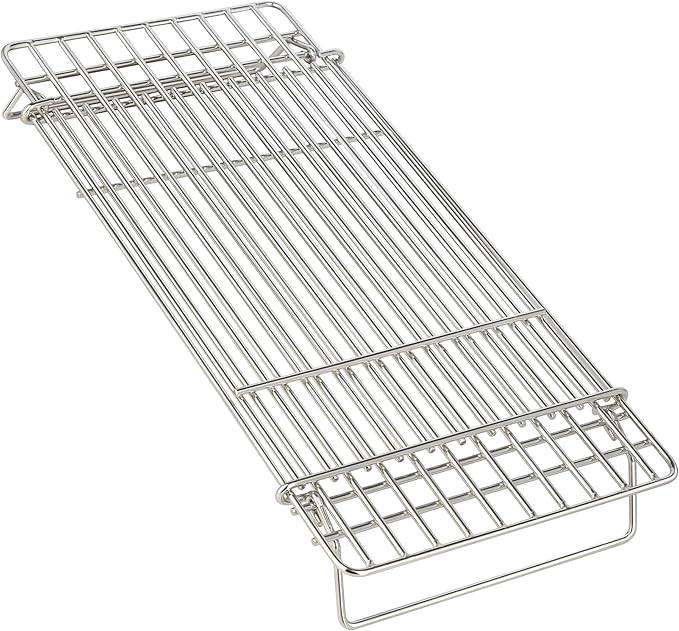 Grill Rack for Blackstone Griddle Warming Grid Taco Hot Dog Racks Upper Shelf for Weber Pit Boss Nexgrill Tabletop Flat Top BBQ Cooking Grilling Parts Stainless Steel Adjustable Warm Grates