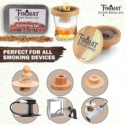 Cocktail Smoker Wood Chips - 4oz Walnut & Juniper Botanicals Shavings for Smoker, Whiskey & Drink Infuser Kit - Culinary Wooden Smoking Chips for Cocktail Smoke Gun & Drink Smokers