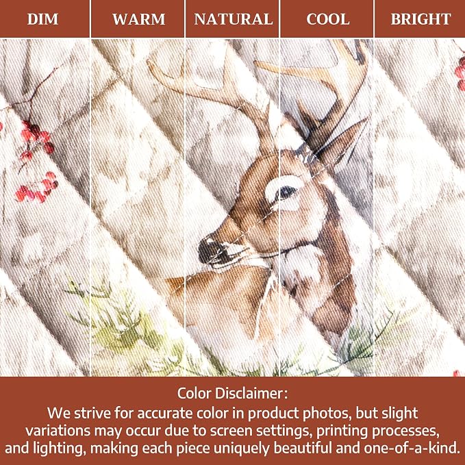 Maison d' Hermine Pot Holders 100% Cotton Potholders (8" x 8", Pack of 2) | Heat Resistant Hot Pads with Loop BBQ Cooking Baking Hotel Kitchen Handling Hot Pans Thanksgiving Christmas - Mountain Life