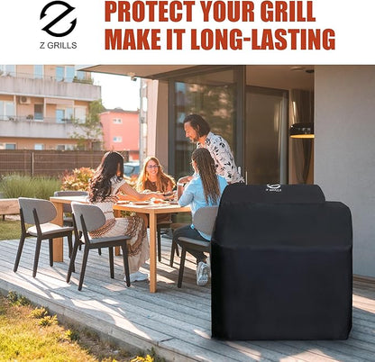 Z Grills Pellet Grill Cover 43 Inch | Official Genuine | Upgraded 600D Polyester Fabric, Heavy Duty, Waterproof, Weather Resistant Full Length Grill Cover for 7052B Pellet Smoker