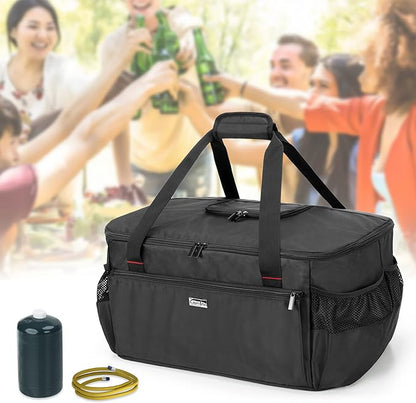 samdew Outdoor Grill Cover Compatible with Weber 121020 Go-Anywhere Charcoal Grill, Portable Grill Storage Carry Bag Compatible with Weber 1141001 Go-Anywhere Gas Grill, Bag Only (Patented Design)
