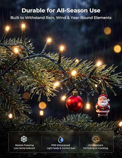 Minetom LED Color Changing Smart RGB Christmas Tree Lights, 165ft 500LED String Lights, 16 Milion Adjustable Colors Fairy Lights with Remote & Timer & Memory Function for Xmas Tree Holiday Party