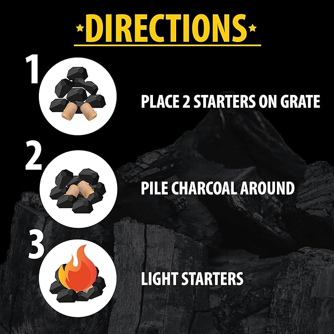 FOGO Premium Hardwood Lump Charcoal, Natural Medium Sized Lump Charcoal 17.6 Pound Bag and FOGO Fogostarters Natural Fire Starters, 30 Count Box, Bundle