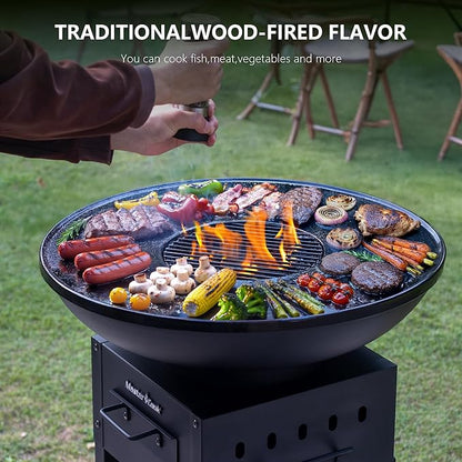 MASTER COOK Plancha Asada Grill, Spacious 470 SQIN Cooking Area BBQ Charcoal Grill, Carne Asada, Asador de Carbon, Metal Top for Backyard Parties, Camping and Outdoor