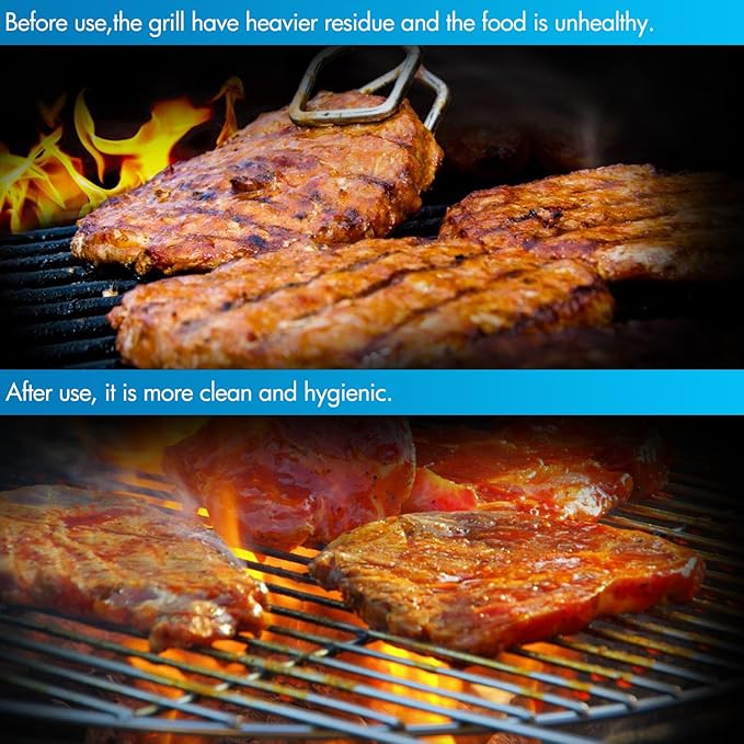 BBQ Grill Brush By GRILL CHIEF - 18" - 3 Stainless Steel Brushes in 1 - Best Barbecue Cleaner Tools Accessories - Outdoor Kitchen Wire Bristles Cleaning Grates Parts Set to Handle Weber, Charbroil, Gas, Electric, Porcelain, Infrared Grills