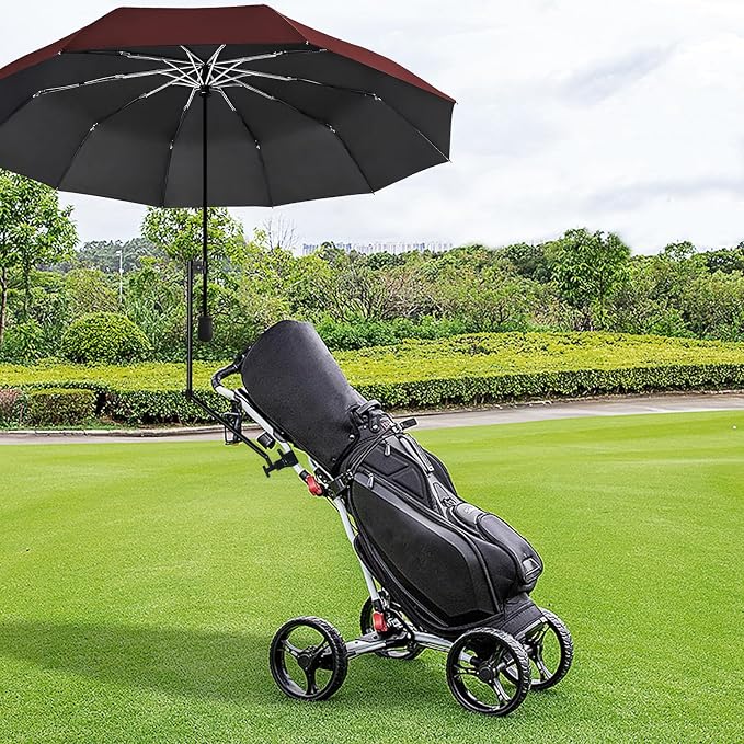 UPF 50+ Beach Umbrella with Adjustable Universal Clamp