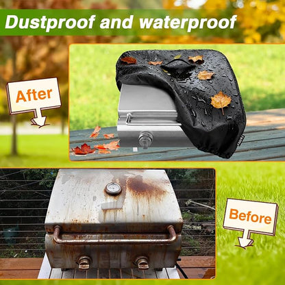 EVRBUL Portable Grill Cover Fit for Cuisinart CGG-306 2 Burner Gas Grill, 420D Tabletop Grill Cover Fit for Pit Boss 10697 75275 Fit for Royal Gourmet GT1001, 25" L x 19" W x 15" H