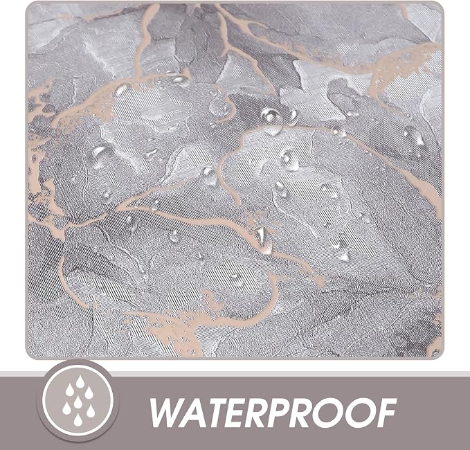 AIRCOWRIE Waterproof Vinyl Tablecloths, Heavy Duty Oil Spill Proof Plastic Table Cloth with Soft-Touch Finish, Wipe Clean PVC Table Cover for Indoor and Outdoor Use (Brown Floral, 54”×78”, Rectangle)