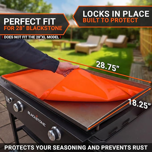 28" Premium Silicone Griddle Mat for Blackstone 28 Inch Grill, Heavy Duty Food Grade Silicone Griddle Cover, Keep Your Grill Clean and Rust-Free All Year Long