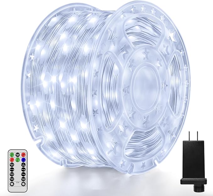 Christmas Lights Outdoor, 1000LED 328FT Christmas Tree Lights IP67 Waterproof, Plug in Fairy Lights with Remote 8 Modes Timer, Xmas Light for Outside Indoor House Holiday Decor(Cool White)