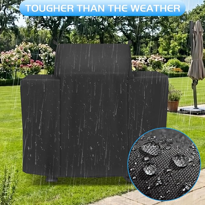 Grill Cover for Traeger Westwood, Wood Pellet Smoker Cover for Traeger TFB65YLJU Westwood Grill Accessories Replacement Parts 600D Outdoor Waterproof BBQ Covers Grilling