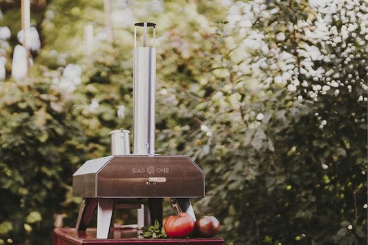 GasOne Portable Wood Pellet Pizza Oven 12-inch Pizza Maker for Outdoors, RVs, and Camping Stainless Steel Cooker