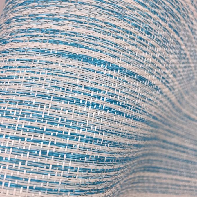 Placemat,Blending Color Durable Woven Vinyl Placemat Washable Heat-Resistant Anti-Skid Kitchen Dining Table Mats (Set of 8, Blue with White)