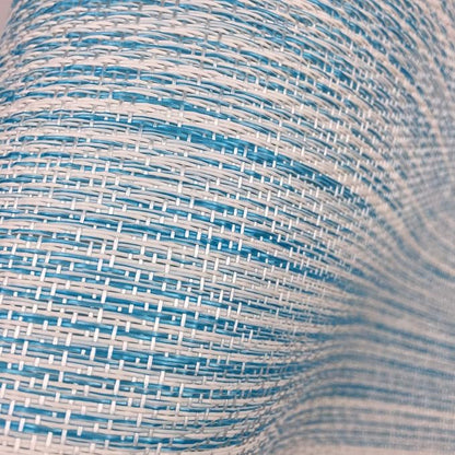 Placemat,Blending Color Durable Woven Vinyl Placemat Washable Heat-Resistant Anti-Skid Kitchen Dining Table Mats (Set of 6, Blue with White)