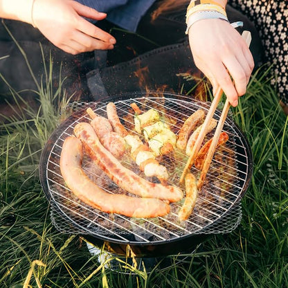 Kisangel 10pcs Disposable Grill Topper, Aluminum BBQ Grill Mesh Mats, Heavy Duty Non-stick Barbecue Pads for Outdoor Cooking Accessories