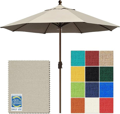 EliteShade USA 10-Year-Non-Fading 10Ft Market Patio Umbrella, UPF 50+ UV Protection Performance Sun Umbrella, Heavy Duty Commercial Grade Outdoor Table Umbrella with Crank, Windproof Vented Top for Garden, Pool, Deck and Outdoor Playsets, No Tilt, Anti...