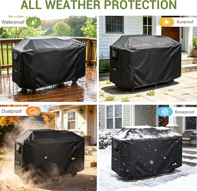 70 Inch Grill Cover for Expert Grill 5-Burner Propane Gas BBQ Grills, Outdoor Waterproof Cover for BBQ Propane Griddle with Side Table, Weather Protection Accessory- 70x25x42 in