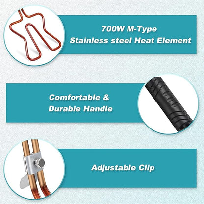 Electric Charcoal Starter Lighter for Grill – 700W Fire Lighter for BBQ Grill Fireplace Smoker Campfires Coal Quick Ignite Briquettes | Stainless 304 Steel Heat Element Coils with 5ft Power Cord