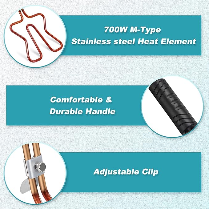 Electric Charcoal Fire Starter Lighter – BBQ Grill Starter for Fireplace Campfires Coal Quick Ignite Briquettes |No Sparks or Flames | 304 Stainless Steel Coils Elements 5ft Long Cable Cord 700W