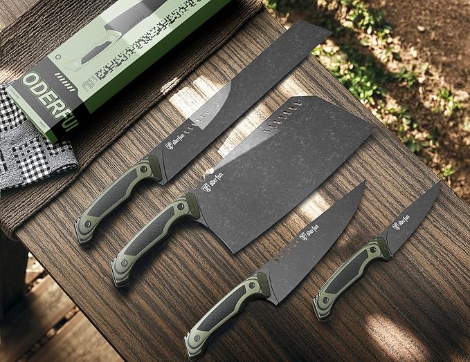 5.5 Inch Kitchen Utility Knife - Rust-Resistant Full-Tang Steel, G10 Handle - Professional Outdoor Chef Knife for Fruit & Vegetable Slicing, Paring & Tomatoes (Knife For Men Dad Father)