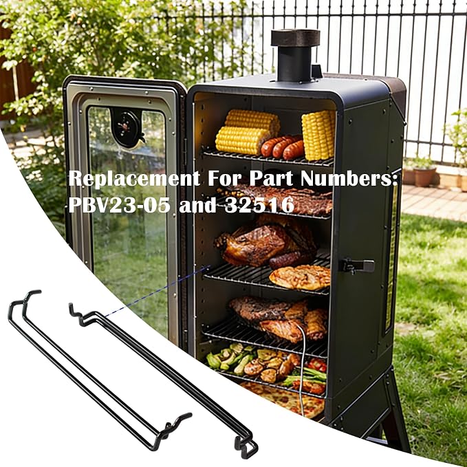 Cooking Grid Support Brackets for Pit Boss Replacement Parts, Compatible with Pit Boss 2 Series, 3 & 5 Series Vertical Smoker, Copperhead 7, Sportsman 5 & 7 Series Vertical Smoker, Pack of 2