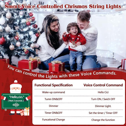 2026 New Voice Control Connectable 88FT 240LED String Lights Indoor Outdoor Clear Wire Twinkle Fairy Light Plug in with Timer for Bedroom Classroom Wedding Tree Patio Decor