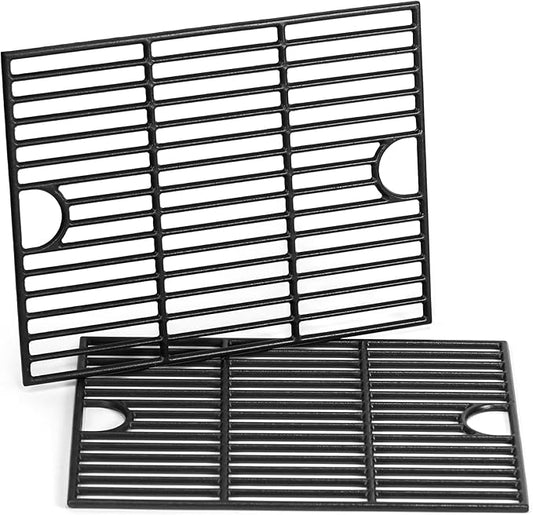 17inch Grill Grates for Nexgrill 4 Burner 720-0830H 720-0670A 720-0783E 720-0958A 5 Burner 720-0888N, Cast Iron Cooking Grids for Kenmore 415.16106210 ,Charbroil 4 Burner 463241113 463449914 ,2 Pack