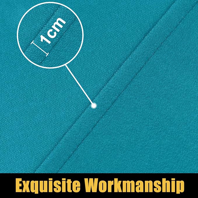 Smiry Rectangle Picnic Table Cloth, Waterproof Elastic Fitted Tablecloths for 8 Foot Tables, Washable Polyester Table Cover for Camping, Indoor and Outdoor (Teal, 30"x96")