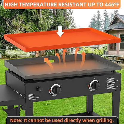 36" Silicone Griddle Mat for Blackstone, Heavy Duty Food Grade Silicone Griddle Cover, BBQ Shield Against Rust, Grease & Dirt, All-Season Protection