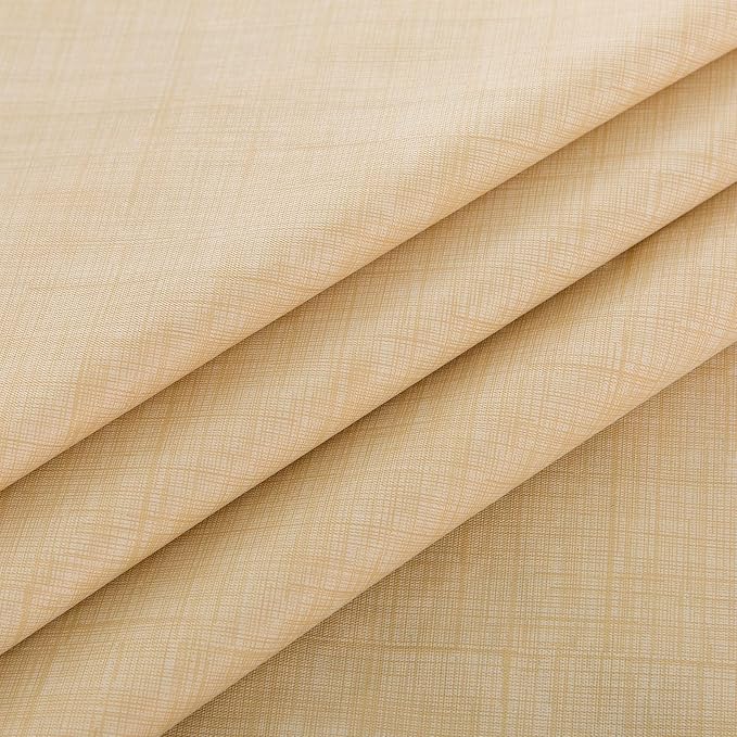 LIBERECOO Vinyl Tablecloth with Flannel Backing, Champagne, Waterproof, Stain-Resistant, Easy-Clean Table Cover for Dining, Kitchen, and Outdoor Use, 60" x 60" Square