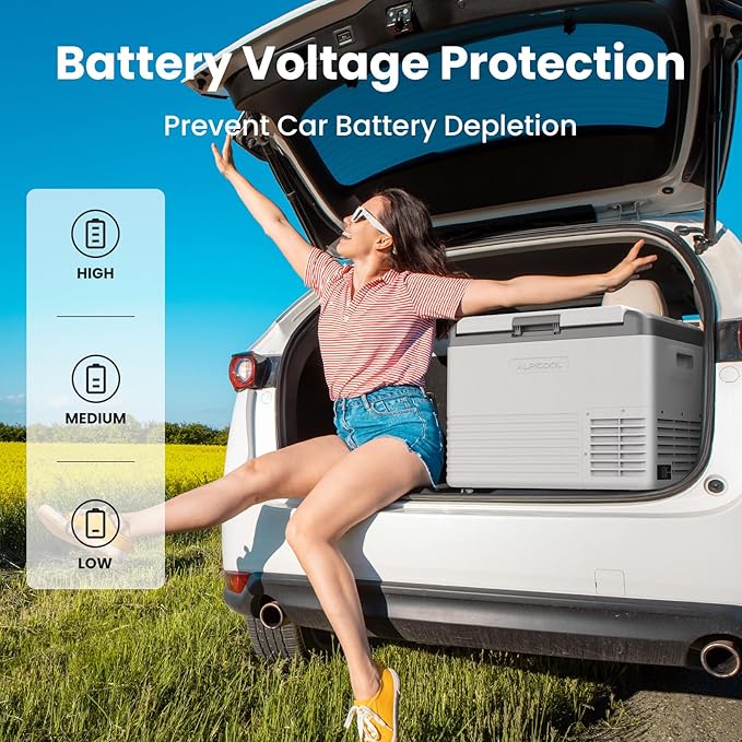 Alpicool Car Refrigerator 12 Volt Portable Car Fridge 39 Quart（37 L Electric Cooler with AC/DC，Single Zone Car Refrigerator Freezer for Truck Van RV Camper SUV, Camping Boat Travel，-4~68°F（CL40