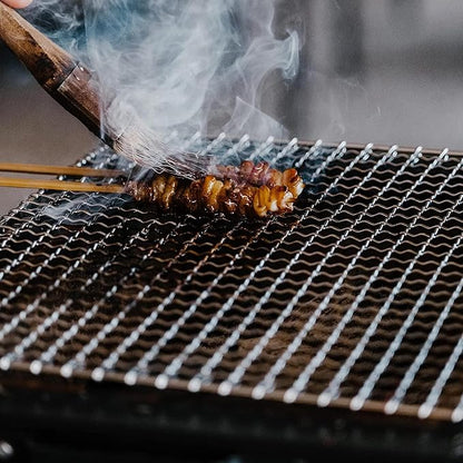 Japanese BBQ Charcoal Grill - Shichirin, Konro, Hibachi, Tabletop Barbecue - White - Made in Japan - 6.3 x 11.8 in
