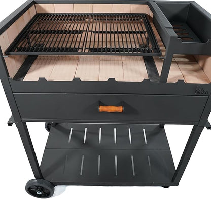 Ñuke Delta Gaucho Firebox Grill- Authentic Argentine Outdoor Cooking Wood or Charcoal