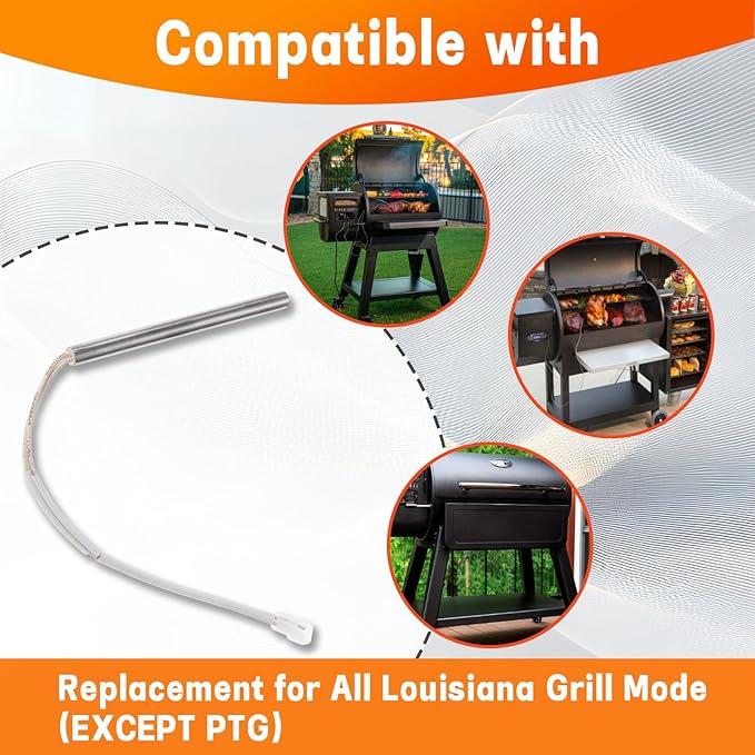 Hot Rod Ignitor Kit, Replacement for All Louisiana Wood Pellet Grills and Pellet Smokers LS-9.5127 120V 300W 215L