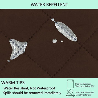 Reversible Couch Cover for 3 Cushion, Sofa, Brown/Beige | Couch Cover for Sofa, Pet Friendly Water Repellent Couch Sofa Cover, Washable Furniture Protector with Elastic Straps