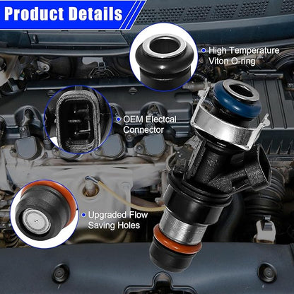 Set of 8 Fuel Injectors FJ315 OEM Replacement 25317628 17113698 for Chevy Silverado Tahoe Suburban GMC Sierra Yukon 4.8L 5.3L 6.0L V8 2001-2006