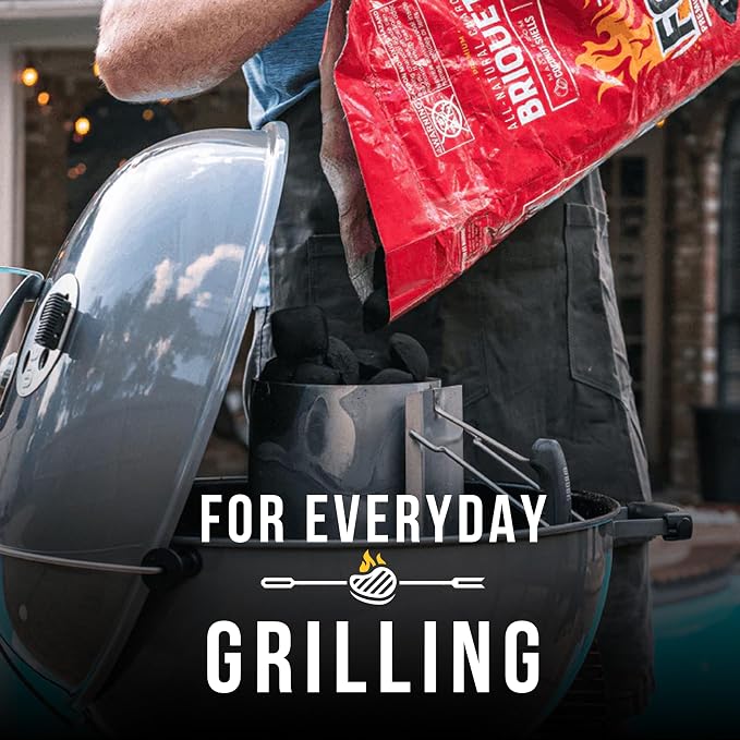 FOGO Coco Briquets All-Natural Charcoal Made from Coconut Shells, Long-Lasting Clean Burning BBQ Fuel for Grilling and Smoking, 15 lb Bag, 2-Pack