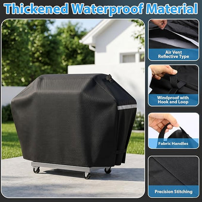 Utheer 60 Inch Grill Cover for Nexgrill 720-0830H 720-0888S 720-0888N 3, 4, 5 Burners Gas Grills, Dyna Glo DGF493PNP-D, for Weber Brinkmann CharBroil Jenn Air and More, Heavy Duty Waterproof