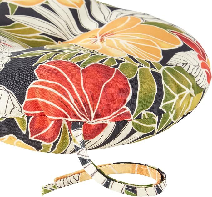 Greendale Home Fashions Aloha Outdoor 15-inch Bistro Seat Cushion, Set of 4