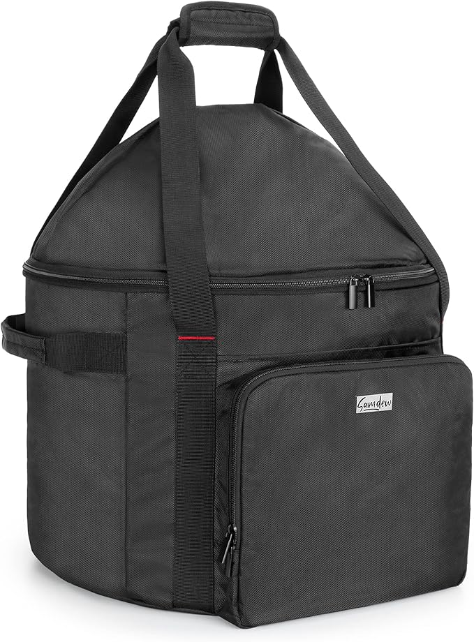 samdew Portable Grill Carry Bag Compatible with Weber Smokey Joe 14-Inch Portable Grill, Grill Cover Compatible with Smokey Joe Premium 14-Inch Grill, with Pocket & Handle, Bag Only (Patented Design)