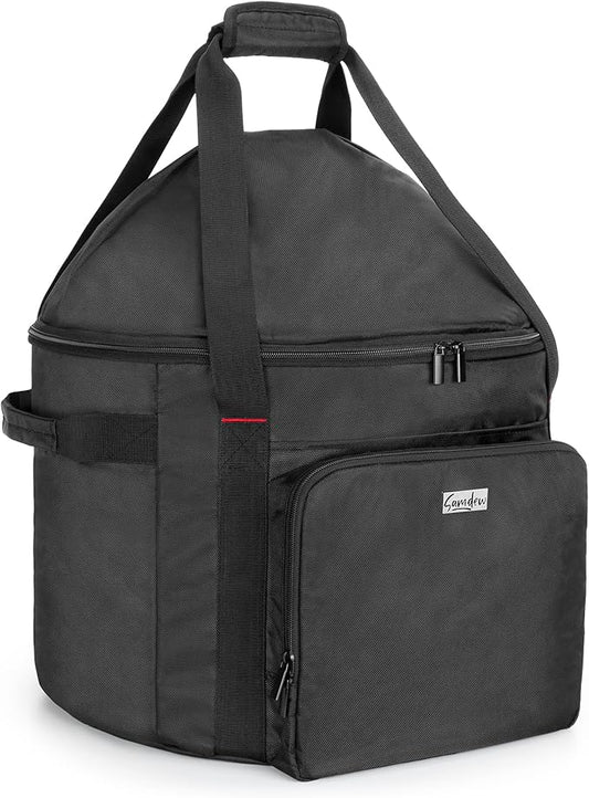 samdew Portable Grill Carry Bag Compatible with Weber Smokey Joe 14-Inch Portable Grill, Grill Cover Compatible with Smokey Joe Premium 14-Inch Grill, with Pocket & Handle, Bag Only (Patented Design)