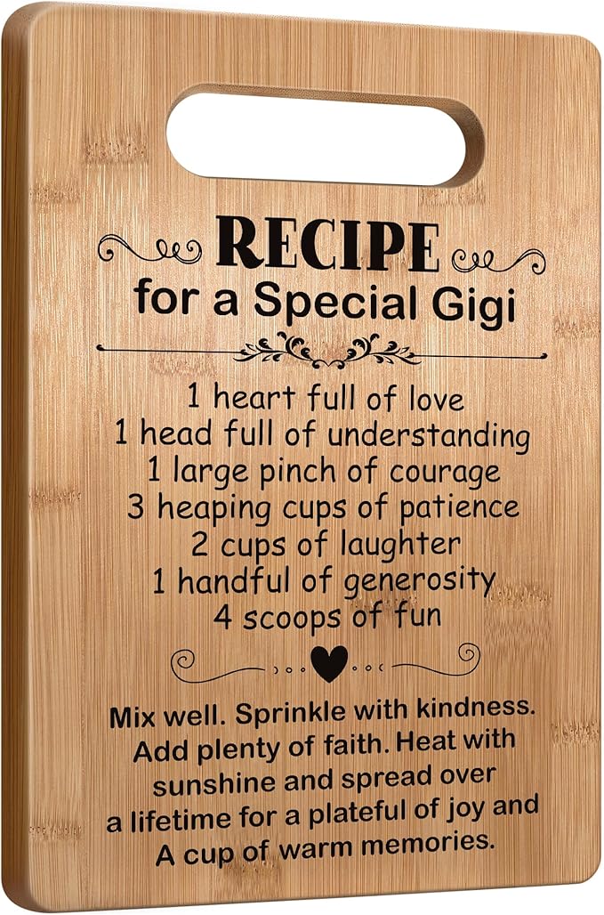 Popular Birthday Gifts for Gigi, Cutting Board Gift for Gigi, Grandma Gifts from Grandchild, Gigi Gifts for Mothers Day