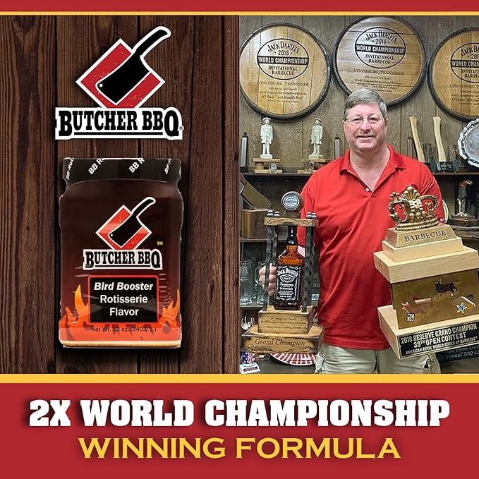 Butcher BBQ | Bird Booster Rotisserie Turkey Injector Marinade | World Championship Winning Formula | Better Than Turkey Brine | More Moisture and Flavor for Poultry | Chicken & Turkey Seasoning