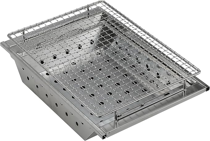 CAMPINGMOON IGT Compatible Charcoal Grill Portable Tabletop BBQ Stove Heat-Shield Design 304 Stainless Steel Precision Airflow Overlanding Camping UG-1
