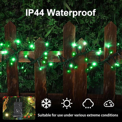 Green String Lights, 46ft 500 LED Plug-in Green Fairy Lights, 11 Modes Twinkle Christmas Lights, Waterproof Lights LED String for Indoor Outdoor Grinch Tree St Patricks Day Decor