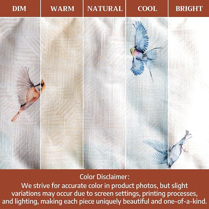 Maison d' Hermine Double Oven Mitts 100% Cotton Double Oven Glove (7"x35") | Heat Resistant BBQ Cooking Gloves with Loop Baking Grilling Kitchen Hotel Home Farmhouse Spring Summer - Flying Birds